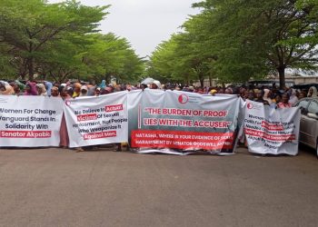 Pro-Akpabio Protesters Storm UN Office, Challenge Natasha