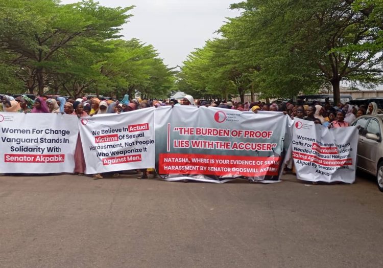 Pro-Akpabio Protesters Storm UN Office, Challenge Natasha