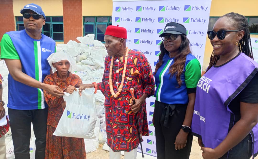 Fidelity Bank Distributes Food Packs to Over 1,500 Residents in Ihie Community