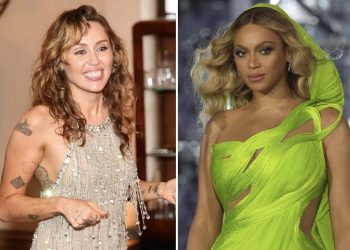 Beyoncé and Miley Cyrus Dazzle Paris in Matching Gold Outfits for Surprise ‘II Most Wanted’ Performance