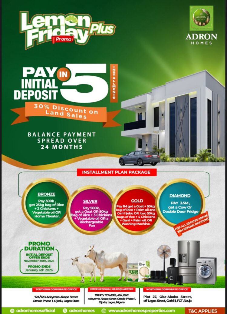 Adron Homes Launches Lemon Friday Plus Promo 2025 with Discounts, Flexible Payments, and Festive Rewards