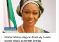 SDNON Honors First Lady Senator Oluremi Tinubu on Her 65th Birthday