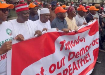 Tambuwal Joins ADC Protest in Abuja Over INEC Decision