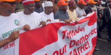 Tambuwal Joins ADC Protest in Abuja Over INEC Decision