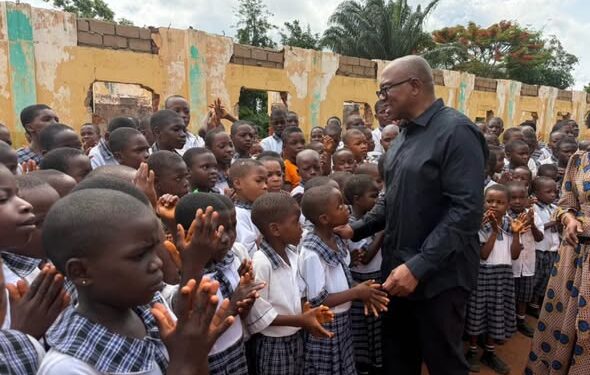 Peter Obi gives N10m support for rebuilding fire-hit Anambra school