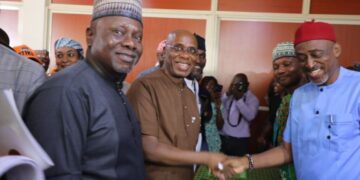 2027 Presidency: Amaechi, Atiku Pick ADC Nomination Forms