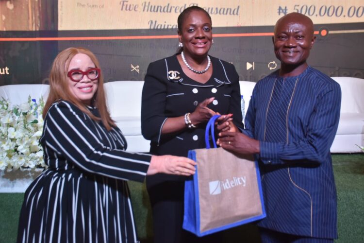 L-R: Divisional Head, Small and Medium-scale Enterprises (SMEs), Fidelity Bank Plc, Mrs. Ugochi Osinigwe; Executive Director, South, Fidelity Bank Plc, Mrs. Pamela Shodipo; and Representative of the President of the Port Harcourt Chamber of Commerce, Industry, Mines and Agriculture (PHCCIMA) and Chairman of SMEs and Non-Governmental Organizations (NGOs) Trade Group, Mr. Jack Daboikiabo; at the Fidelity Bank SME Quarterly Business Forum held in Port Harcourt, recently.